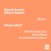 The following are some of the best knock knock jokes that can currently be found on the internet. 1