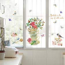 Cheap wall stickers, buy quality home & garden directly from china suppliers:new year christmas tree diy vinyl wall stickers glass window home decor art decals creative 3d wallpaper decorations for home enjoy free shipping worldwide! 3d Wall Stickers Home Decor Potted Flower Pot Butterfly Birds Kitchen Window Glass Bathroom Decals Waterproof Adesivos De Parede Buy At The Price Of 2 08 In Aliexpress Com Imall Com