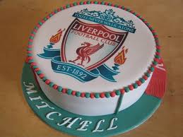 Epl liverpool fc cake and soccer ball with handmade logo. Liverpool Fc Cake Cakecentral Com