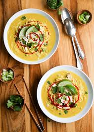 Thai Green Curry Noodle Soup 2 Ways Recipe Green Curry Curry Noodles Vegetarian Recipes