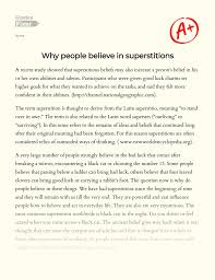 We did not find results for: Why People Believe In Superstitions Essay Example 627 Words Gradesfixer