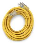 Outdoor Extension Cord with Grounded Outlet and Lighted End, Yellow Mastercraft