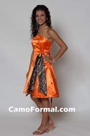 Bm 7700 Camo Maids Aline Short Orange Bridesmaid Dresses Camo Wedding Dresses Camo Bridesmaid Dresses