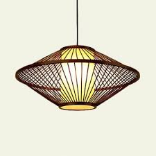 Black Coffee Saucer Pendant Lighting One Light Rustic Rattan Hanging Light For Living Room Beautifulhalo Com