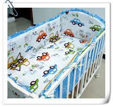 6pcs Cartton Car Baby Bedding Sets Bed Set Cot Bed Linen For Children Nursery Bedding For Boys 4bumpers Sheet Pillow Cover Baby Bedding Set Bedding Setcot Bed Aliexpress