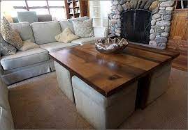 Upholster in your choice of fabric or leather for a custom creation. Coffee Table With Ottomans Underneath Ideas On Foter Coffee Table With Seating Center Table Living Room Ottoman Table