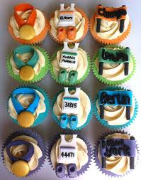 Whether you go with a simple 60 or happy birthday message on the cake, choose a themed option, or want a basic but beautiful design, the cake design should fit the party. Marathon Themed Cupcakes For A 4 X Marathon Runner Running Cake Themed Cupcakes Sport Cupcakes