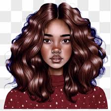 Download Digital Portrait of African-American Woman PNGs Online