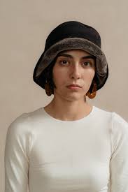 Clyde BLACK & GREY SHEARLING BUCKET HAT