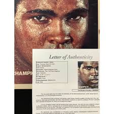 Muhammad Ali Signed Photo 10x12 Newspaper Mag Page NY Sunday News HOF Auto  JSA