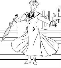 Mary Poppins Para Colorear