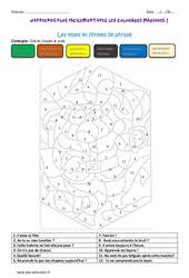 Coloriage magique 6ème a imprimer coloriage204.blogspot.com un coloriage magique fonctionne comme un coloriage traditionnel tu dois remplir les zones blanches avec des couleurs la seule différence c'est que tu fiches coloriages magiques avec des chiffres des symboles des additions et. Coloriage Magique Phrase Types De Phrase Cm1 Cycle 3