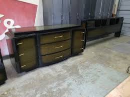 Antique victorian style bed walnut & burl wood 3/4 three quarter or double size. Vintage Bedroom Set Dresser Headboard 2 Nightstands 1950 S For Sale In Irving Tx Offerup