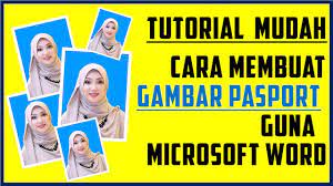 Klik pada angka 1 terus klik kanan caption terus pilih modify. Cara Membuat Gambar Passport Guna Ms Word Sahaja Youtube