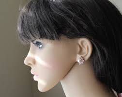 Boucles d'oreilles à clip Boucles d'oreilles en perles crème Cadeau de  demoiselle d'honneur Boucles d'oreilles de demoiselle d'honneur Collier de  perles Boucles d'oreilles Ensemble de bracelets Zircone cubique Boucles  d'oreilles de mariage -