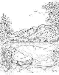 Tree river nature scene coloring page coloring for adults coloring pages nature coloring pages tree coloring page tips when doing coloring activities for kids. Landscape Easy Nature Coloring Pages Novocom Top