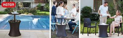 Shop wayfair for the best cooler table. Keter 218305 Outdoor Patio Table With 7 5 Gallon Beer Cooler Espresso Brown Amazon De Garten