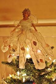 Beach christmas decorations picsearch images of angels. Angel Tree Topper Became A Seashell Angel By Adding Shells Xmas Tree Toppers Christmas Angels Beachy Christmas