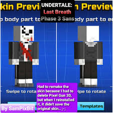 To everyone who is wondering, yes this is a official remake of ulb phase 3. Pixel Gun 3d Ulb Phase 3 Sans Skin 2 0 By Sampixbit On Deviantart