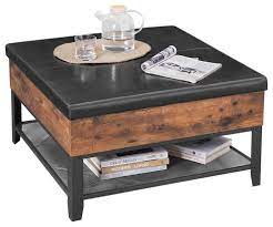 Magical, meaningful items you can't find anywhere else. In Stock Vasagle Copadion Ottoman Coffee Table Square Cocktail Table With Storage Industrial Coffee Tables By Ameziel Inc Houzz