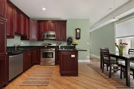Light Sage Green Paint Colors In Kitchen With Dark Mahogany Cabinets With Black Countertops With Pen Green Kitchen Walls Paint For Kitchen Walls Kitchen Colors