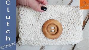 Buy knit clutch on ebay. How To Knit A Clutch Bag In Herringbone Stitch Step By Step So Woolly Youtube