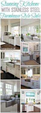 stainless steel farmhouse style kitchen