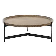 Shop allmodern for modern and contemporary round coffee tables to match your style and budget. Nathaniel Brass And Oak Round Tray Coffee Table 40 Zin Home