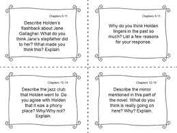 Activities And Handouts For The Catcher In The Rye By J D Salinger