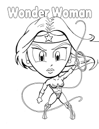 Cartoon cute wonder woman coloring pages. Wonder Woman Coloring Pages Print Superhero For Free