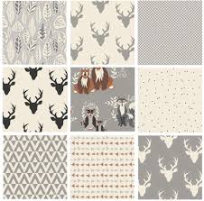 It has enough stretch and is used popularly in men's women's and children's clothing. Amazon Com Gray Hello Bear Quilt Bundle Black White Deer Fabrics Forest Animal Quilt Nursery Fabrics Deer Heads Arrows Art Gallery Fabrics Fat Quarters