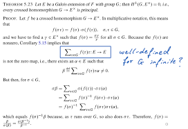 Centro de evaluación en línea: Understanding The Proof On Why The First Cohomology Group Of A Galois Extension Is Trivial Mathematics Stack Exchange