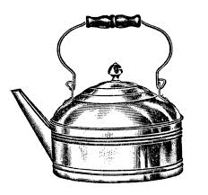 Black And White Teapot Clipart The Graphics Fairy Llc Vintage Kitchen Clip Art Tea Kettle And Coffee Pots Kitchen Art Kettle Graphics Fairy