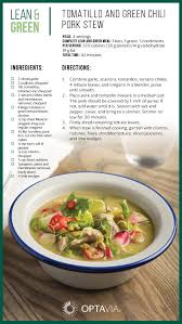 Tomatillo Green Chile Pork Stew Lean Protein Meals Lean Eating Greens Recipe