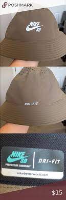 Nike Skateboard Drifit Bucket Hat Junior Size Bucket Hat Nike Nike Brown