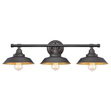Westinghouse Iron Hill 3 Light Oil Rubbed Bronze Wall Mount Bath Light 6344900 The Home Depot Vanity Lighting Bathroom Light Fixtures Bathroom Vanity Lighting