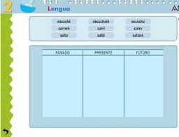 Mi Rinconcito De Primaria Verbo Presente Pasado Y Futuro Verbos Verbos En Espanol Actividades Para Primaria