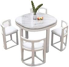 Small dining tables that seat up to 4 people. Amazon Com Keduoduo Marble Dining Table Small Apartment Home Kitchen Furniture Countertop Dining Table White Tables