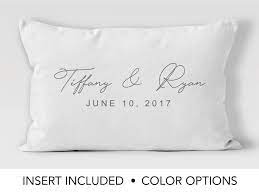 Engagement Pillow Wedding Gift Established Pillow Date Etsy Established Pillows Pillows Anniversary Pillow