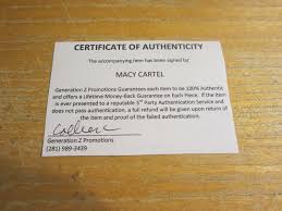 Macy Cartel ModelActress Autographed Signed 8.5X11 Letter | eBay