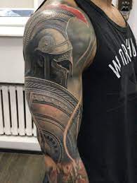 What kind of ink did the spartans use? Spartan Warrior Shoulder Tattoo Novocom Top