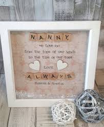 This Handmade Scrabble Art Frame Makes A Lovely Gift For A Special Nana Grandma Nanny Na Diy Gifts For Grandma Mothers Day Crafts Birthday Gifts For Grandma