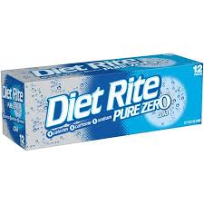 Walmart Grocery Diet Rite Pure Zero Cola 12 Fl Oz 12 Count