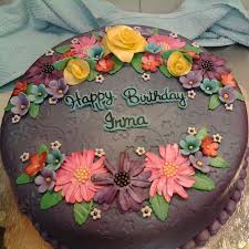 Beautiful & creative birthday cakes. Happy Birthday Flower Cake Hand Made Flowers With Airbrushed Details Cakecentral Com