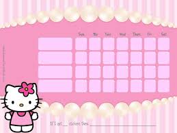 Hello Kitty Behavior Chart