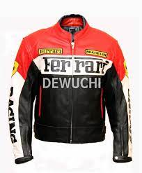 Motorcycle Ferrari Handmade 3 Color Combination Padded Leather Jacket Now Available At Ebay Dewuchi Online Store Leather Jacket Jackets Mens Fashion