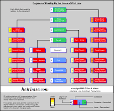 Degrees Of Kinship Chart By Civil Law Heirbase Dna