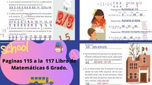 Matemáticas secundaria y bachillerato apuntes, ejercicios, exámenes y artículos de matemáticas. Paginas 115 A La 117 Del Libro De Matematicas De 6 Grado Youtube