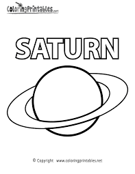 Saturn coloring page from planets category. Free Printable Saturn Coloring Page