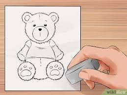 Draw 2 ovals for the eyes, with 2 slanted lines on top for the. 4 Ways To Draw A Teddy Bear Wikihow